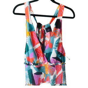 Milk and Honey Floral Summer Halter Top Sz XL